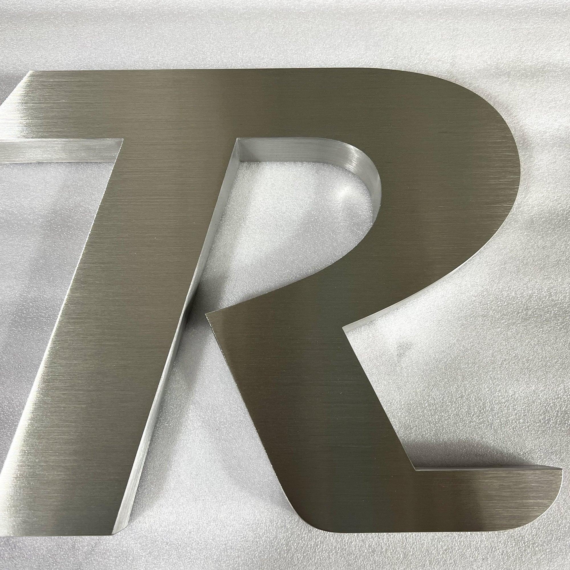 High quality custom stainless steel channel letters sign 3d metal alphabet number letter signage