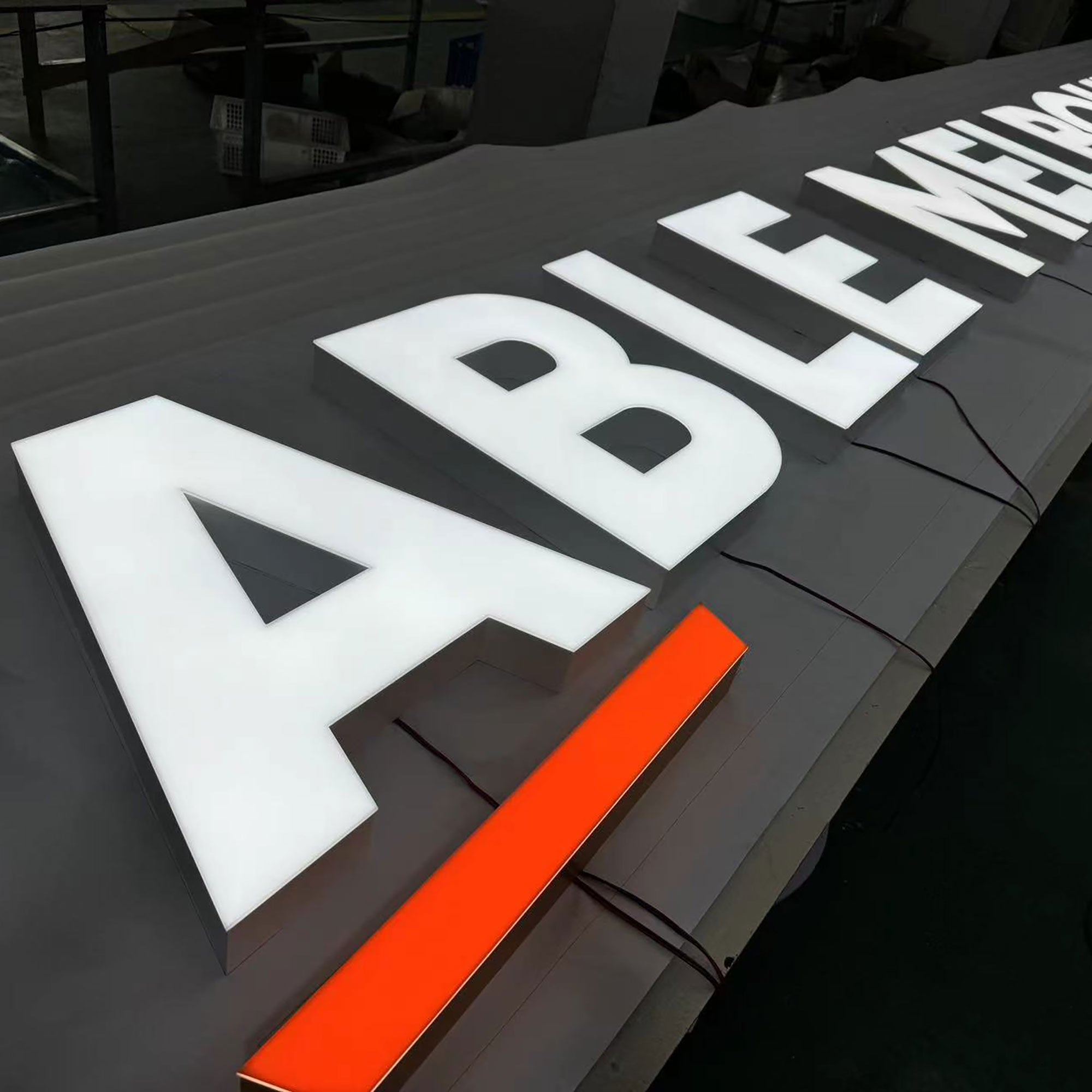 3D Frontlit Channel Letters, Custom Business Sign, Indoor Lobby Signag ...