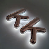 Retail Shop Name Signages 3D Back Illuminated Acrylic Letters with Coating Waterproof Custom Logo Signs