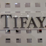 Indoor signs store 3D stainless steel letters bob illuminated letter signs beveled face finish