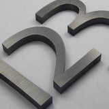 Customized Stainless Steel Letters Brushed Metal Channel Letters Indoor House Number Sign