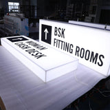 Custom Size Indoor Hanging LED Light Box Sign Full Lit Acrylic Signage for Shop Restaurants