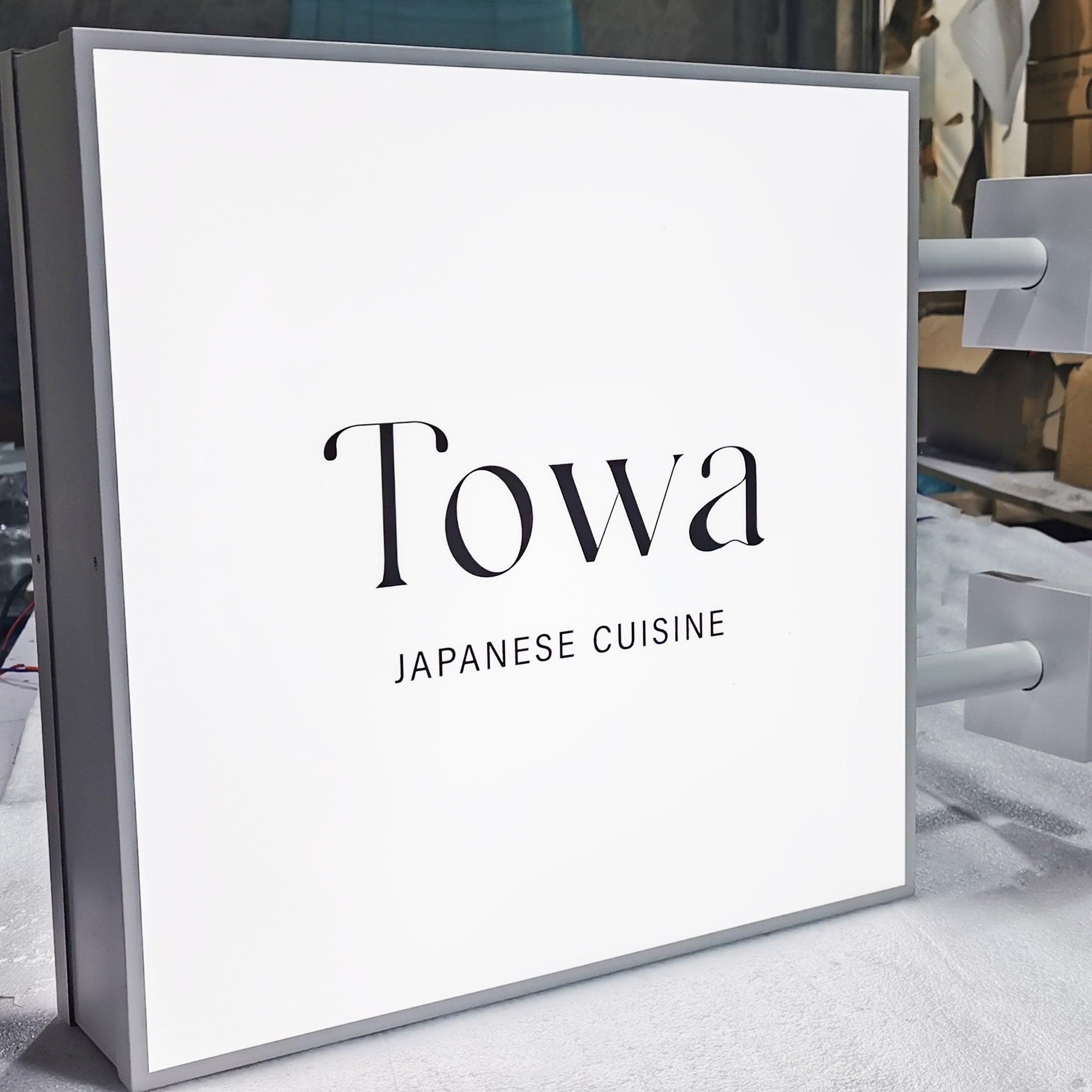 Durable Light Boxes Outdoor Illuminated Blade Sign Shop Front Hanging Metal Led Light Box Sign