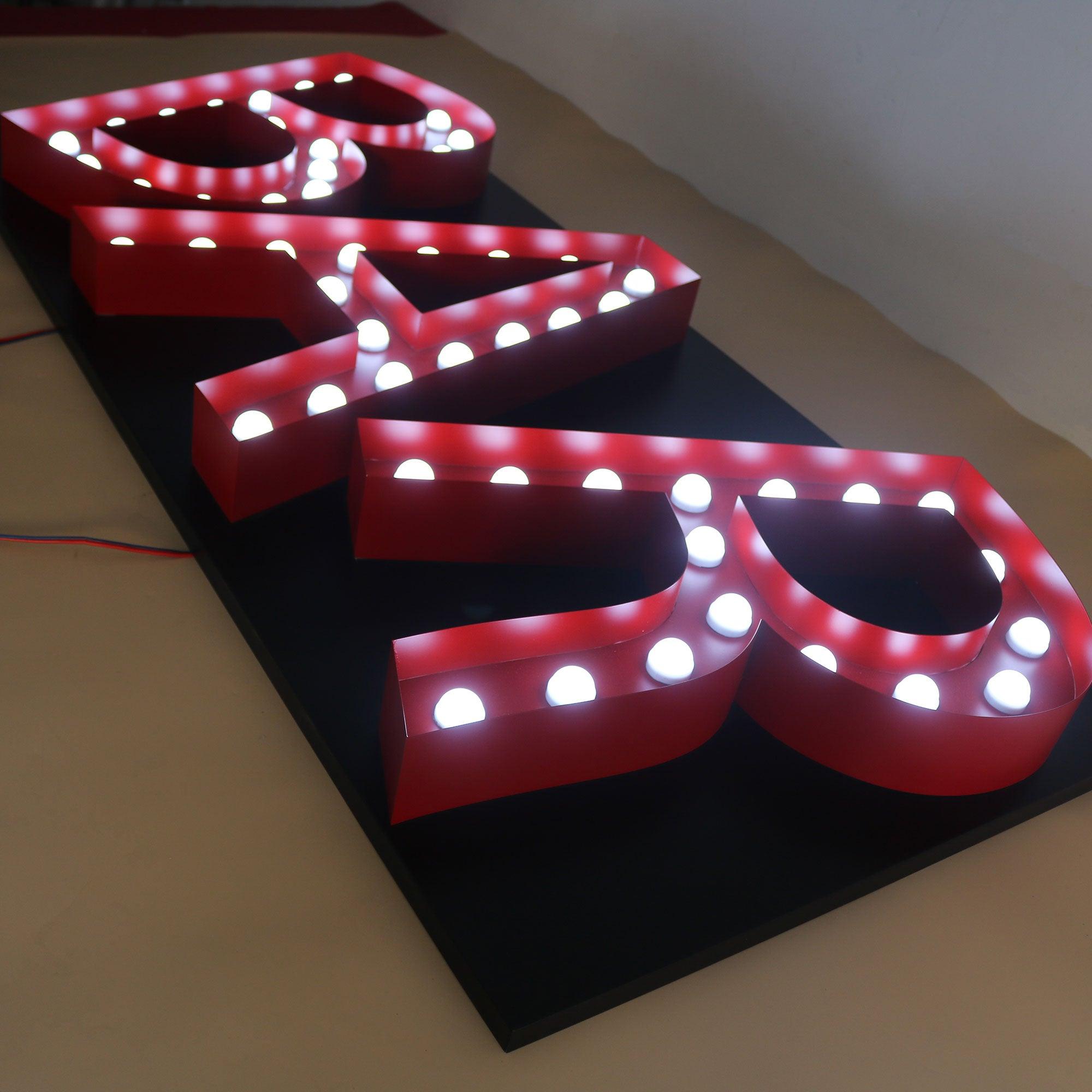Event exterior led bulbs marquee letters outdoor waterproof 4ft 5ft business marquee letter signs