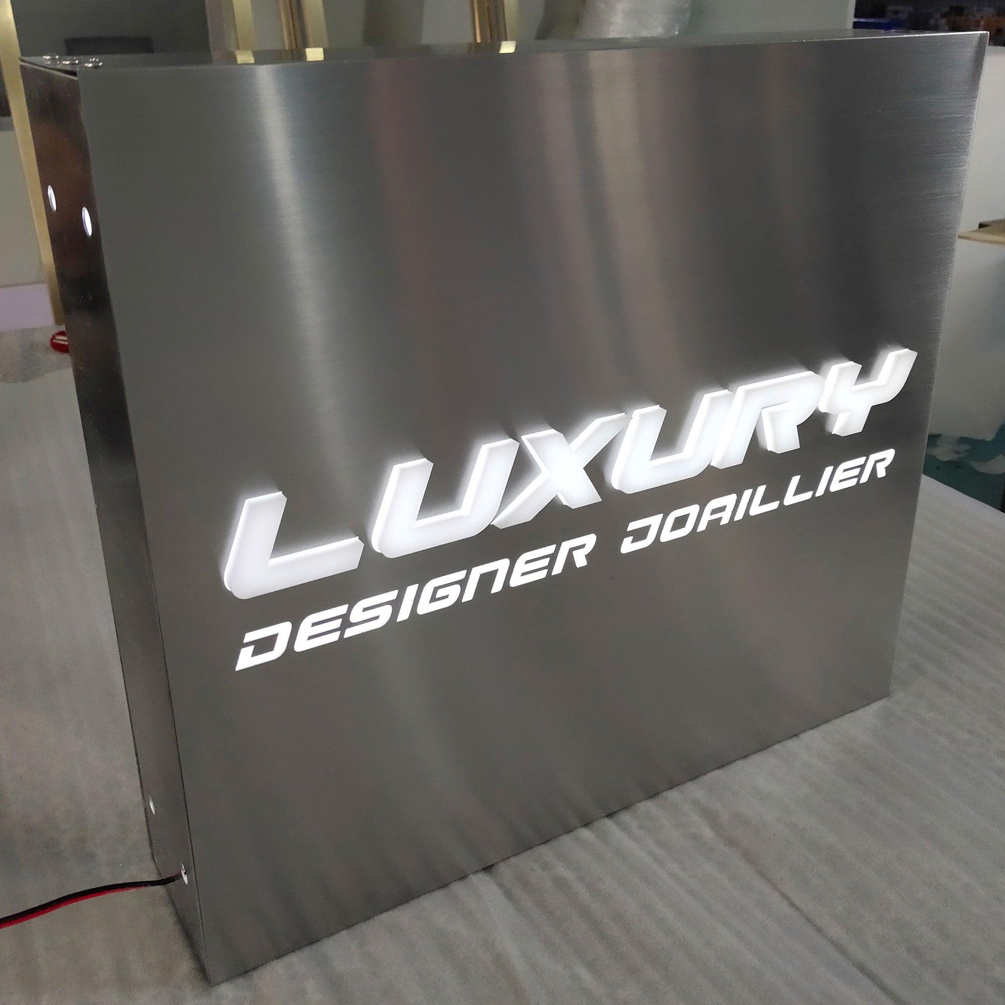 Custom Advertising Light Box Frame Rectangular 3D Acrylic Sign Led Lig ...