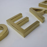 Customized Gold Stainless Steel Channel Letter Sign with Coating 3D Metal Name for Company Restaurant Shop