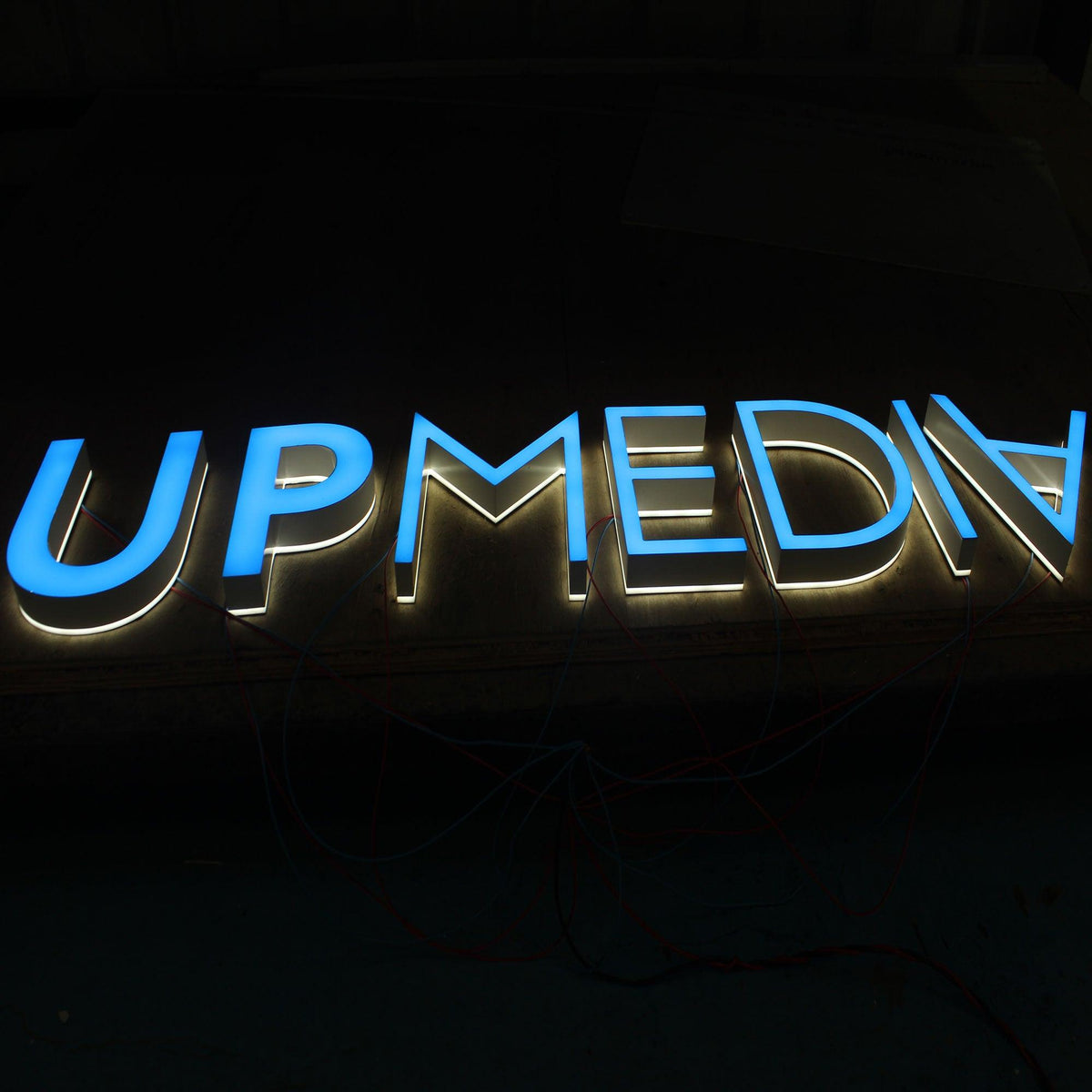 Customized indoor solid cut acrylic double lit signs small size acryli ...