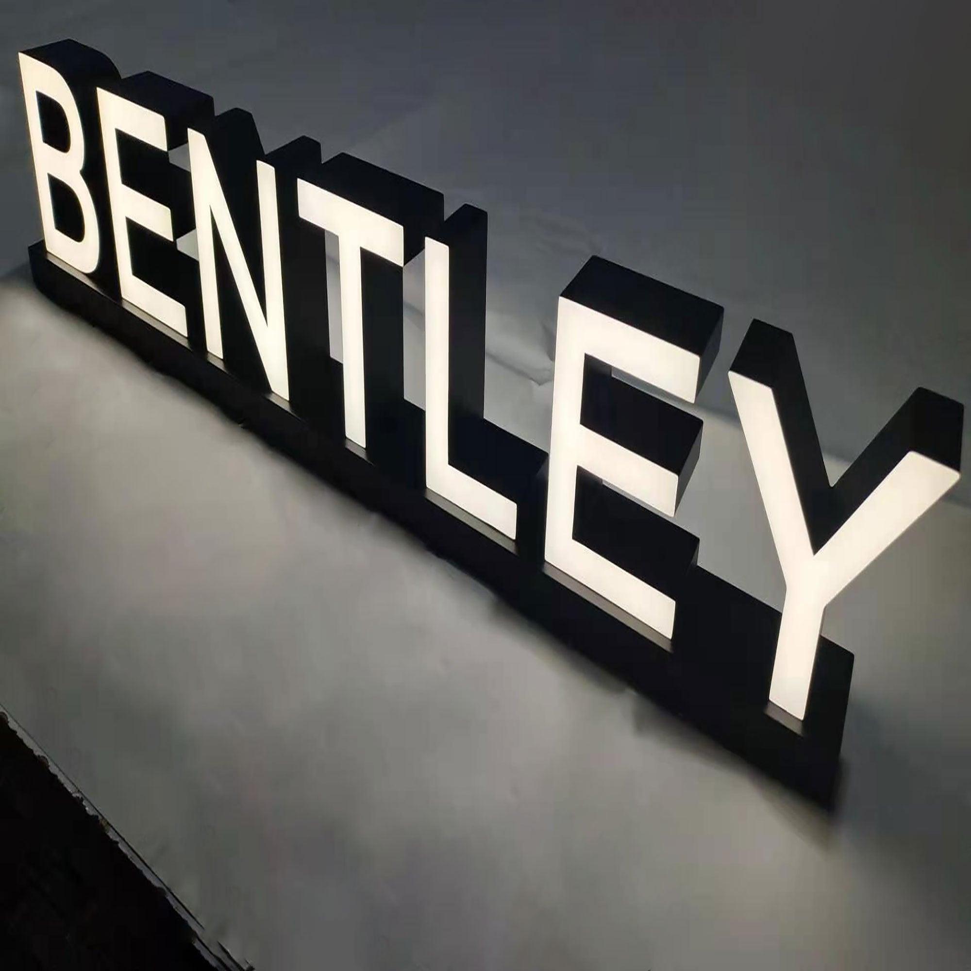 Custom LED Desk Top Sign Free Standing Table Sign Advertising Display Logo Double Side Illuminate Acrylic Letter Sign