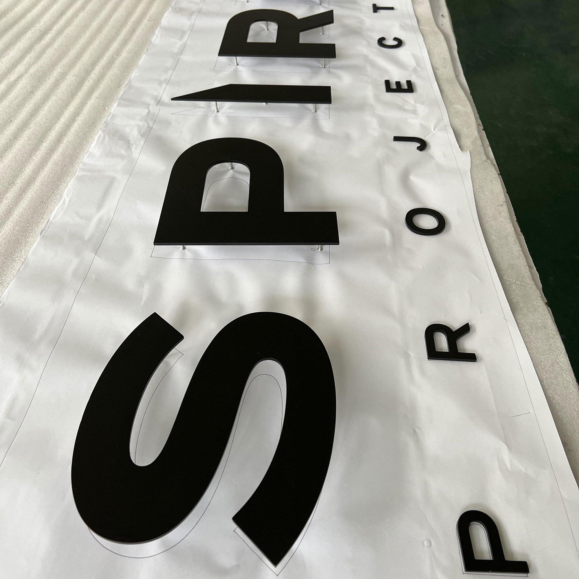 Stud Mounted Signs Painted Metal Letters – sunsignus