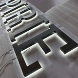 Fast delivery Led Channel Letter Sign Led Back Illuminate Letter Signs Store Stainless Steel Business Sign Outdoor Installation