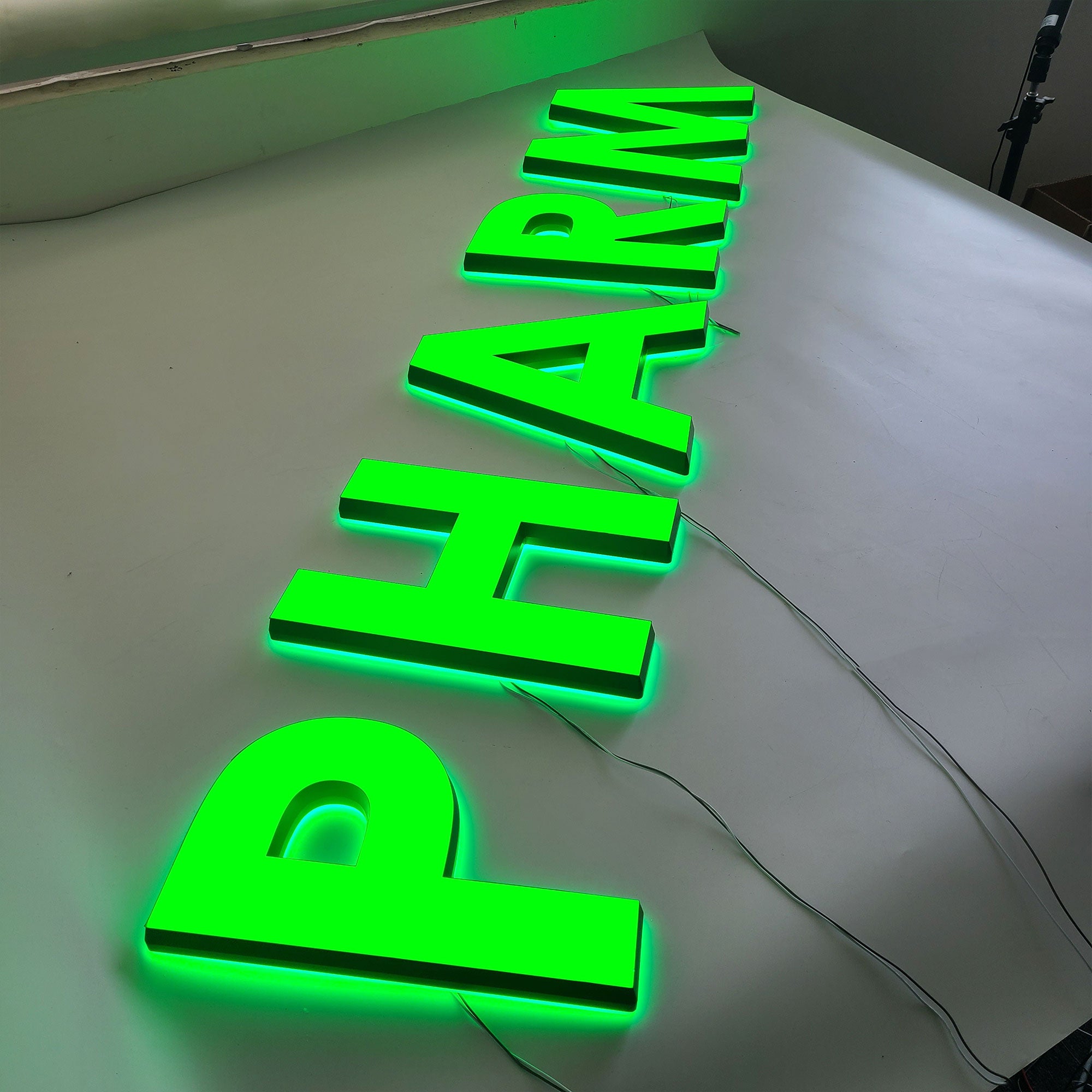 Double-Sided Light Up Acrylic Cut Letters with LED Backlighting for Storefront Business Signage