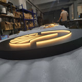 Business Outdoor Advertising Display Metal Light Boxes Custom Push Through Acrylic Logo Letters Led Signage