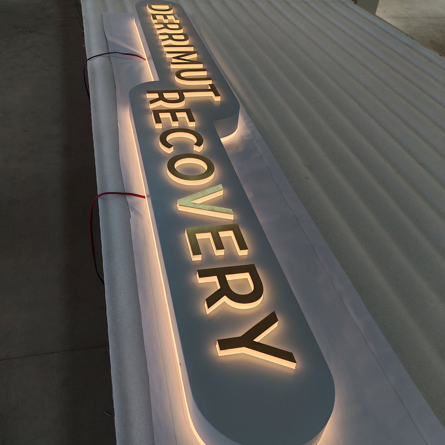 Reception Wall Lightbox,Brand Logo Display, Office Name Signs, Studio LED Sign, Company Lobby Lighted Signages