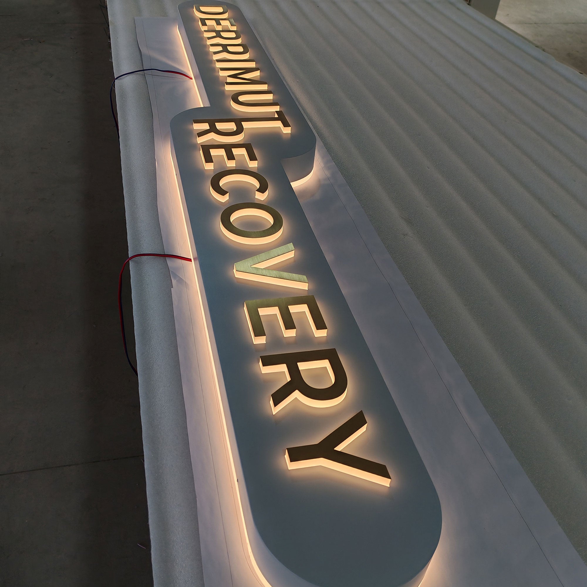 Reception Wall Lightbox,Brand Logo Display, Office Name Signs, Studio LED Sign, Company Lobby Lighted Signages