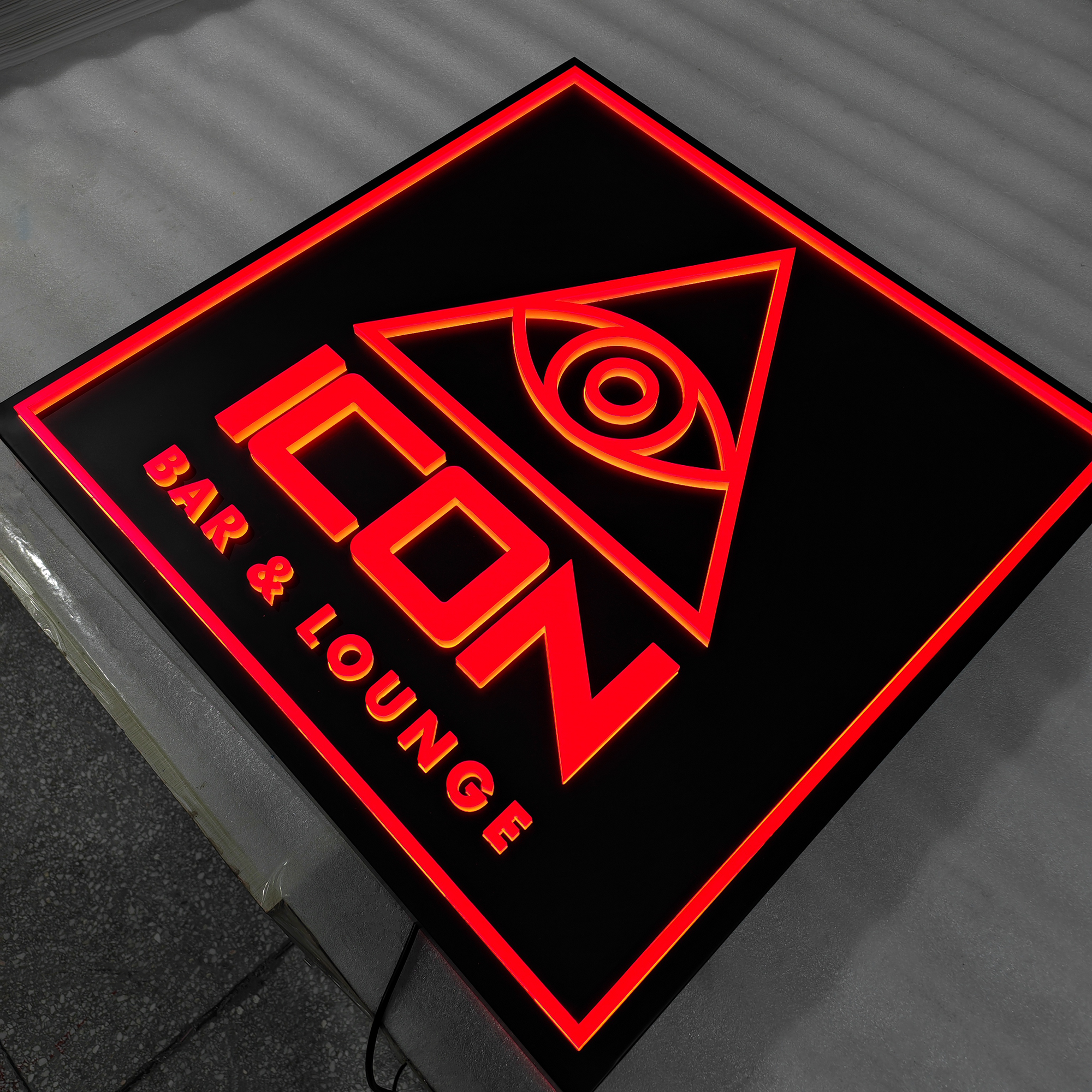 Custom Shop LED Signboard Display Stainless Steel Front-Lit Lightbox Sign for Storefront Branding