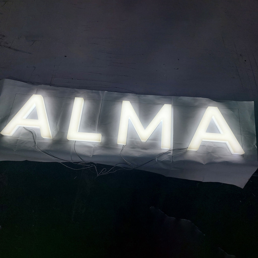 Custom 3D Logo Sign Acrylic Led Full-lit Letter Office Indoor Receptio ...
