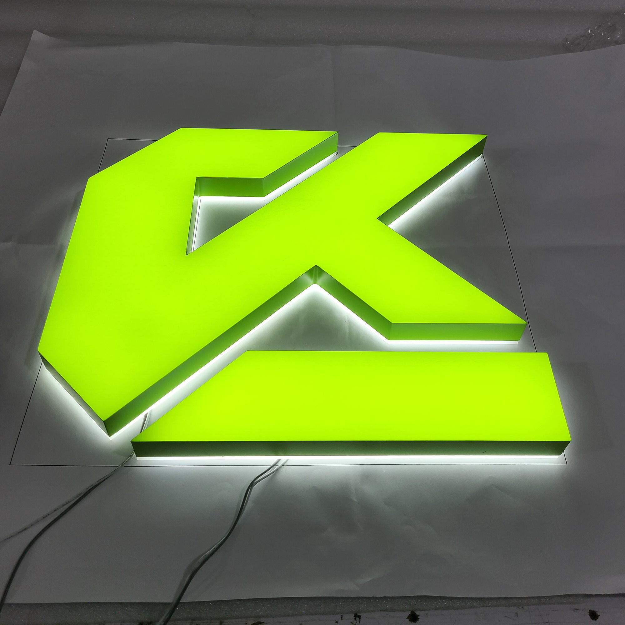 Storefront 3d plastic acrylic letters led double sided illuminated let ...