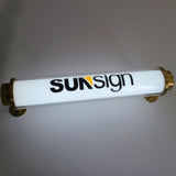 Waterproof Exterior Round Tube Acrylic Lightbox Led Full-Lit Restaurant Shop Front Sign with Logo Printed