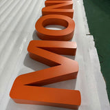 Shopfront Stud Mounted Custom Wall Signs Stainless Steel Channel Letters Powder Coated Non-illuminated 3D Letters