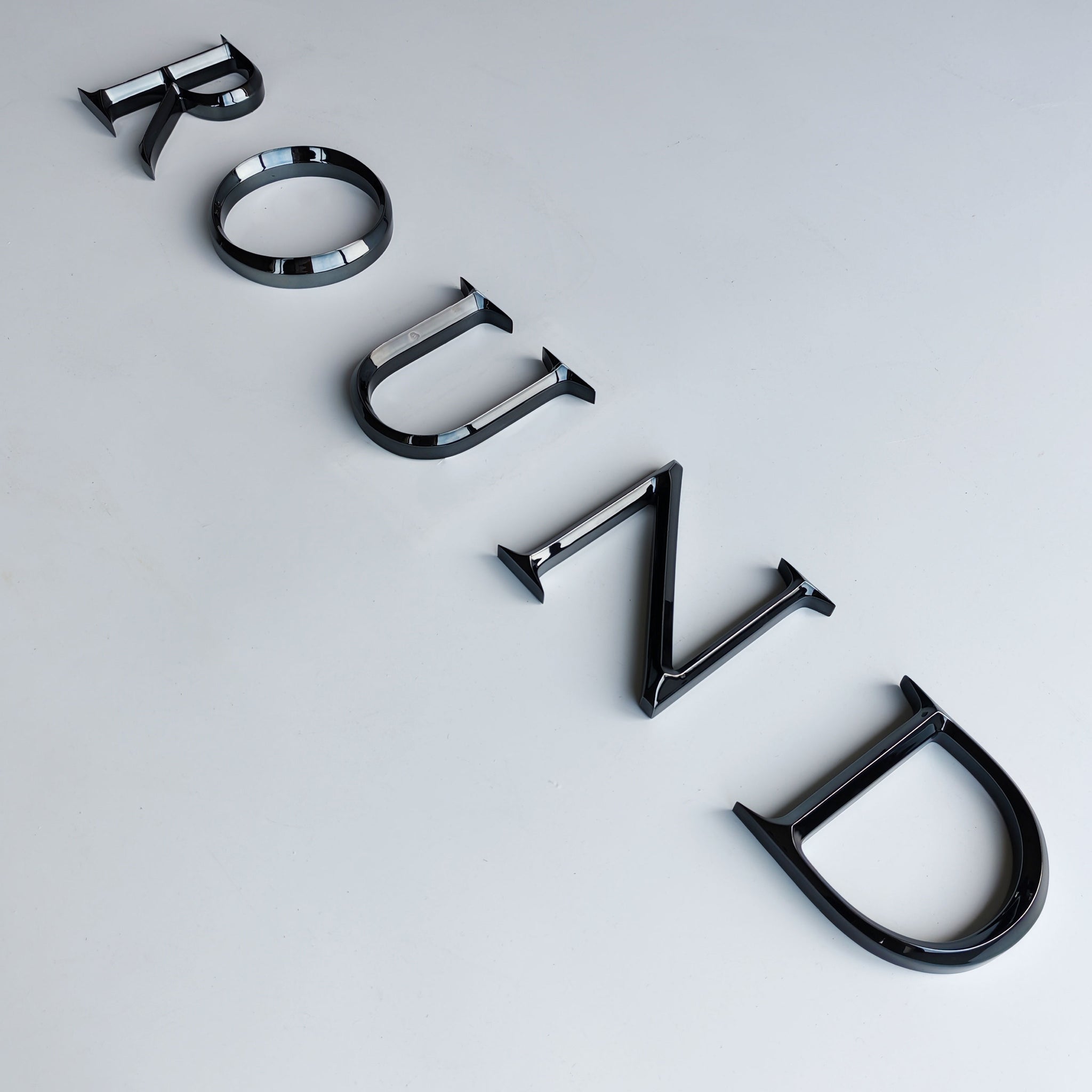 Custom 3D Acrylic Letters Company Name Plastic Letters Black Gloss Acrylic Letters Sign with Beveled Finish