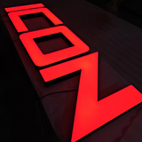Store Front Custom Stainless Steel 3D Sign Letters Outdoor Face Illuminated Channel Letters Signage