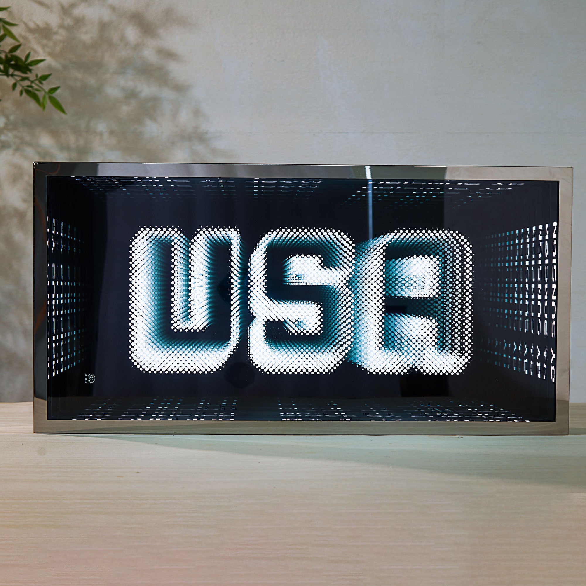 Rectangle 3D Infinite Mirror Stainless Steel Frame Customized Mirror Signs Outdoor Store Signboard LED Abyss Mirror