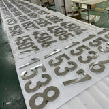Custom design 3D letters business signs indoor company reception wall signs stainless steel letter metal double sided logo