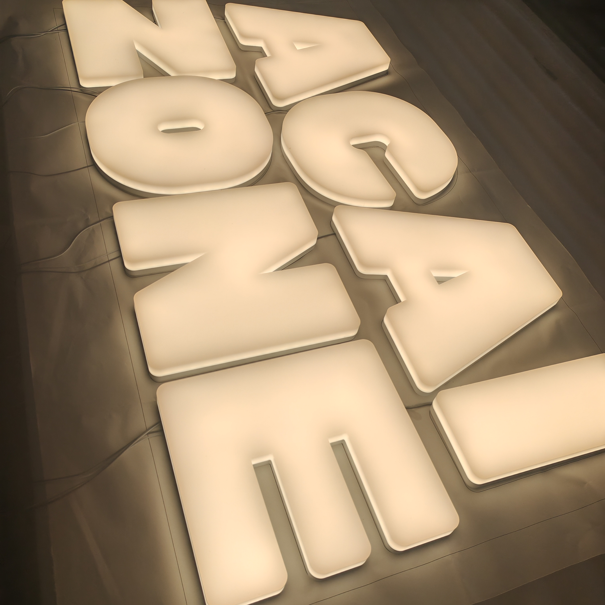 3D Edge Light-Up LED Acrylic Letter Signs Shop Indoor Decor Wall Facelit Letter Signage