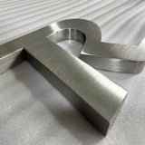 High quality custom stainless steel channel letters sign 3d metal alphabet number letter signage