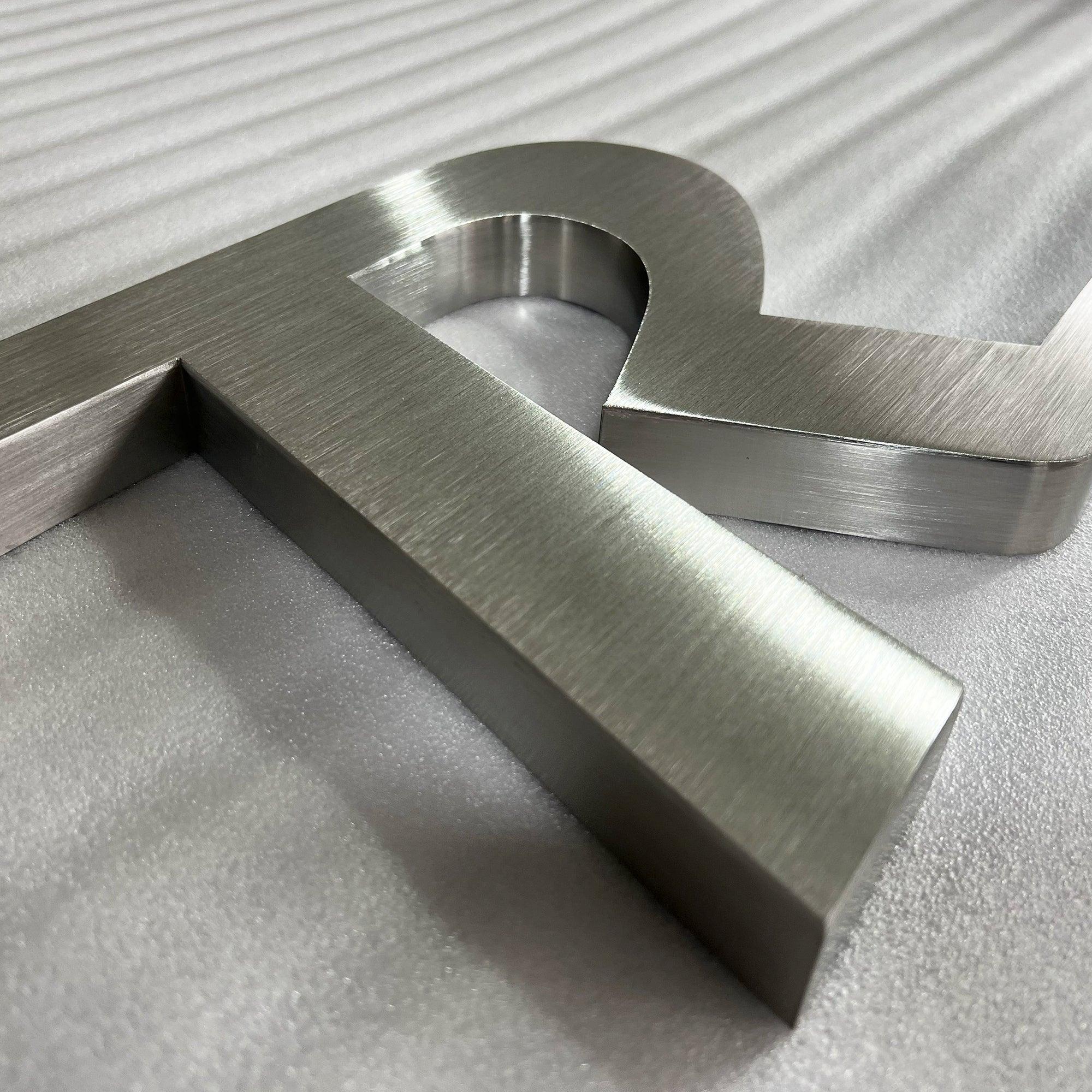 High quality custom stainless steel channel letters sign 3d metal alphabet number letter signage