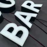 Rimless LED Channel Letter Outdoor Front Illuminated Signs Custom Waterproof Commercial Brand LOGO Face-lit Buildings Sign