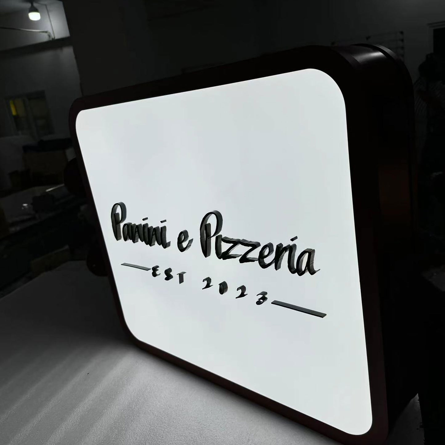 Rectangle Light Box Double Sided Illuminated Display Signs Custom Wall Blade Signs LED Business Logo Signage