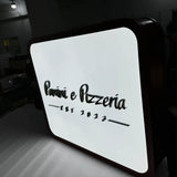 Rectangle Light Box Double Sided Illuminated Display Signs Custom Wall Blade Signs LED Business Logo Signage
