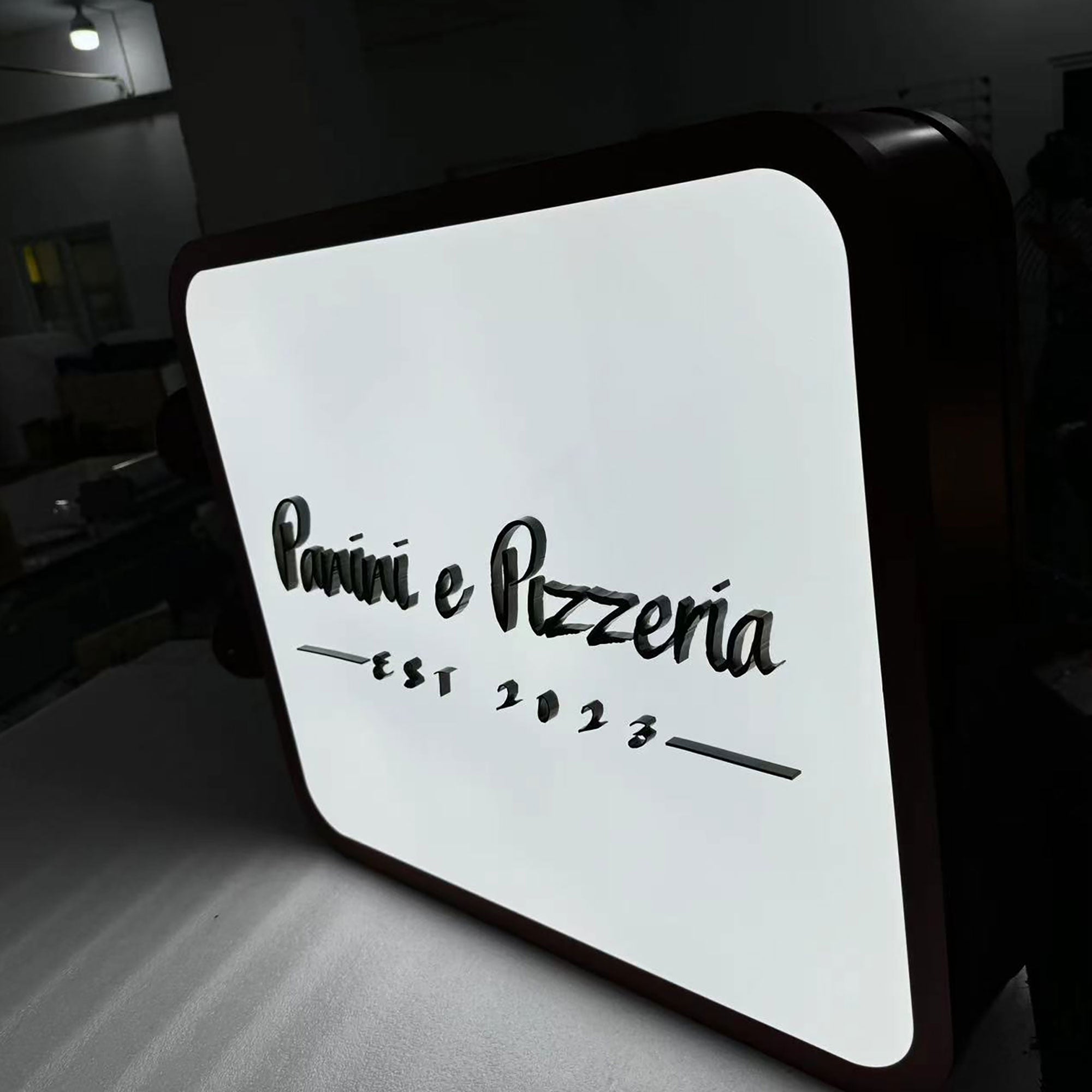 Rectangle Light Box Double Sided Illuminated Display Signs Custom Wall Blade Signs LED Business Logo Signage