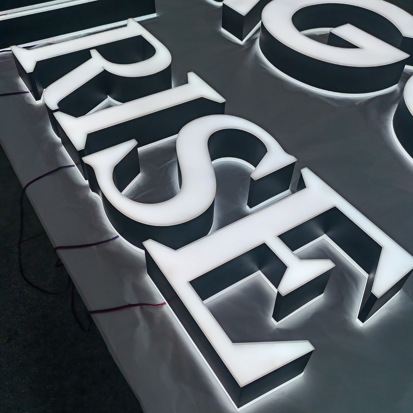 Business 3D Signboard Brand Logo Illuminated Sign Led Shop Front  Double Sided Led Channel Letters