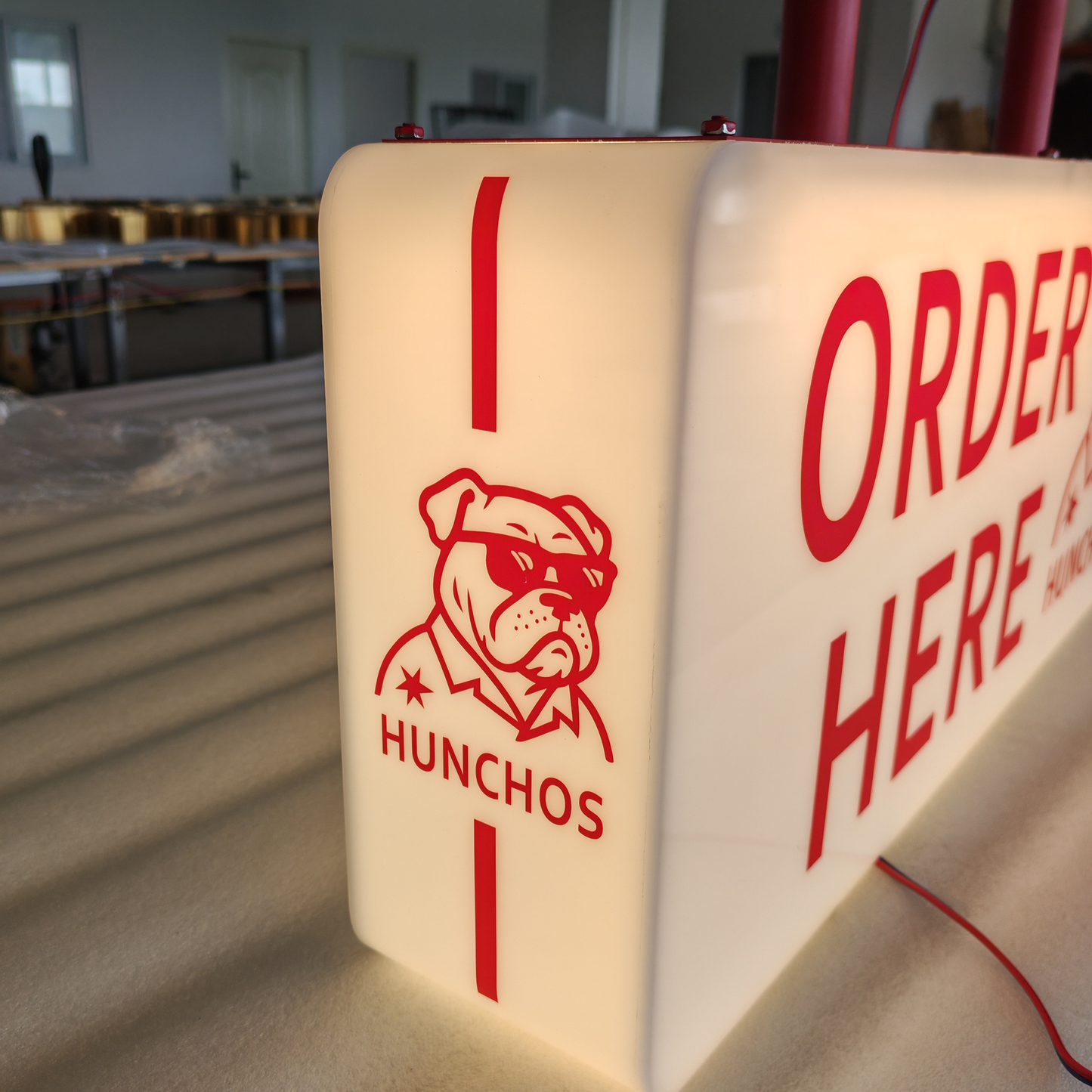 Coffee Shop Acrylic LED Lightbox Logo Sign 3D Luminous Rectangle Full Lit Light Box Signage
