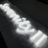 Company Name Sign Personalized Illuminated Acrylic Sign Indoor Led Full Lit 3D Letters Office Wall Sign