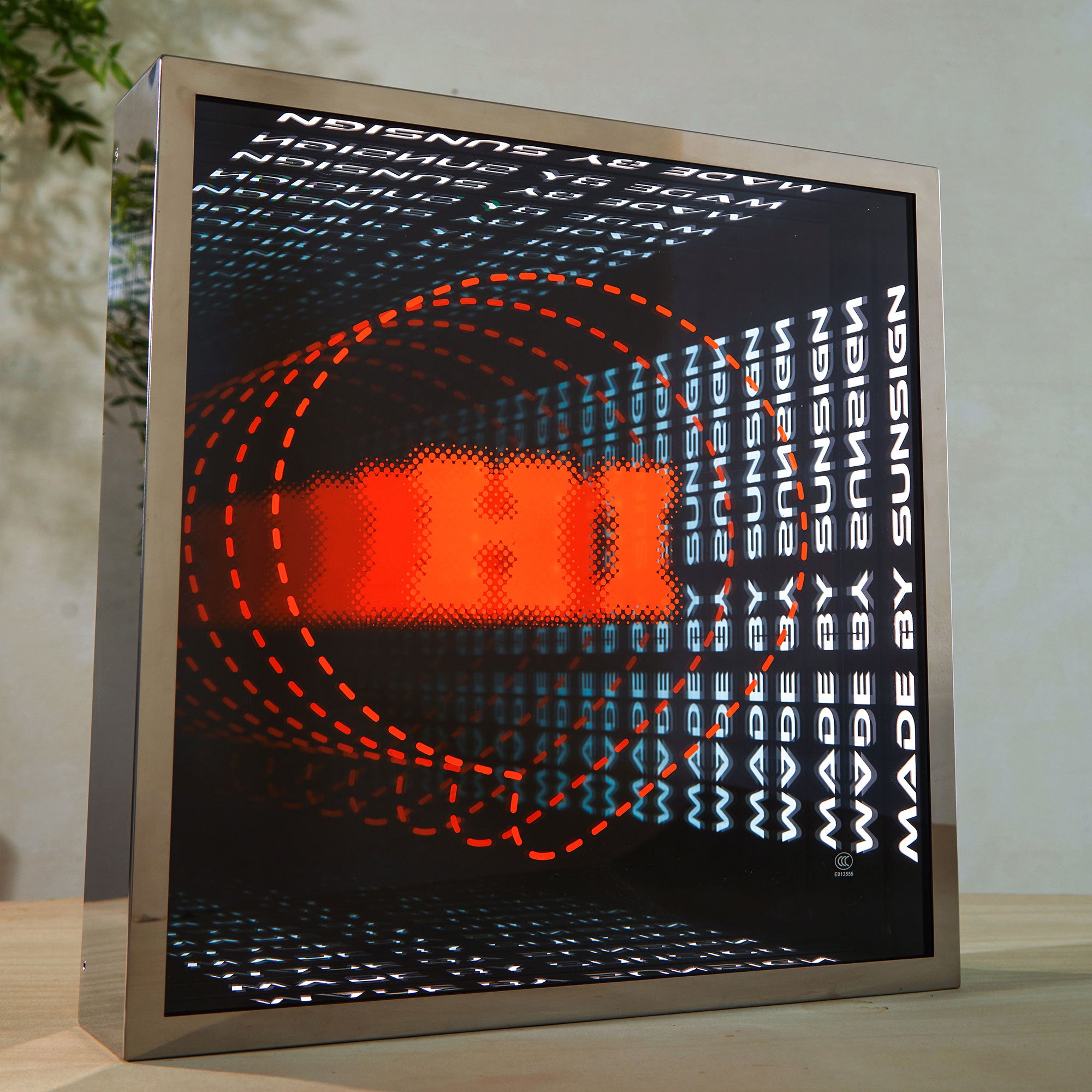 Custom 3D Led Infinity Mirror Sign Indoor Decor Lighted Abyss Mirror Colorful Multi-layer Infinite Wall Mirror