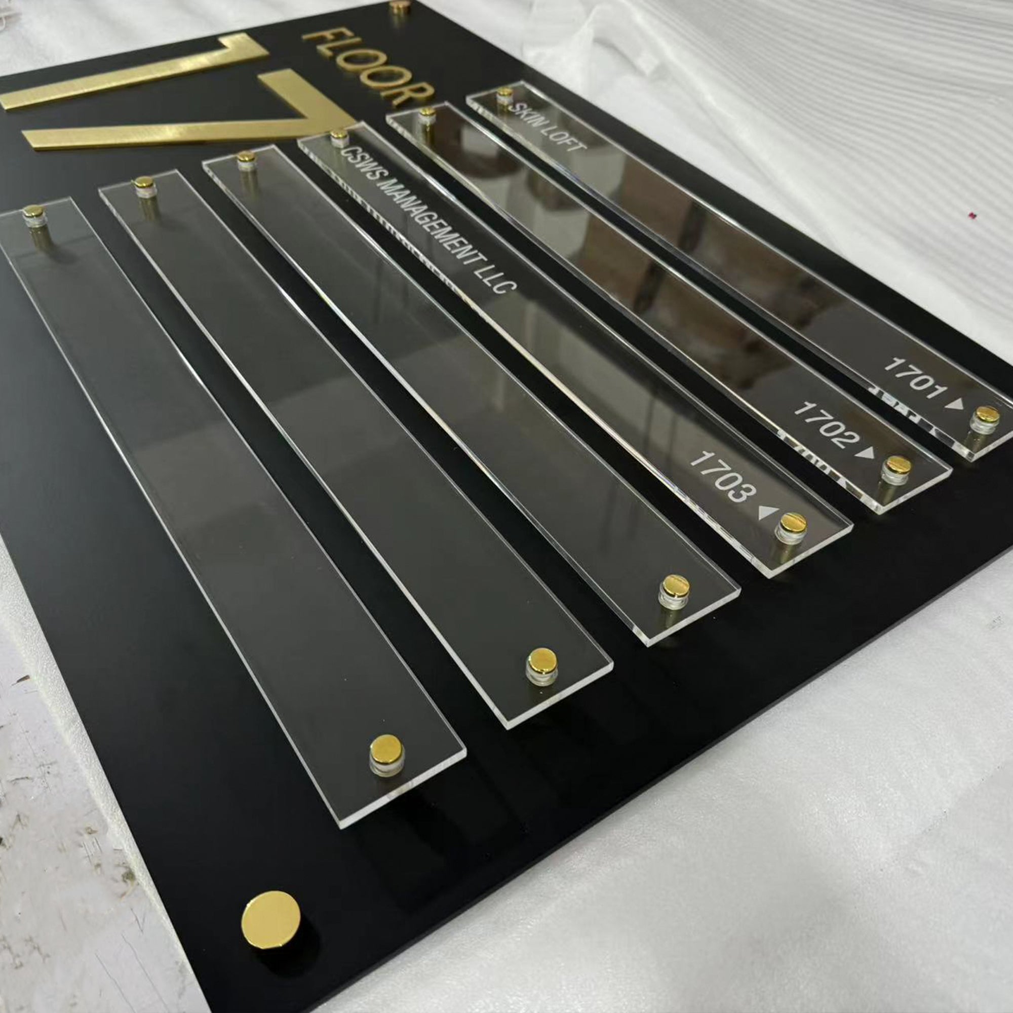 Personalized Acrylic Plaque Sign Wall Mounted Directional Signs Custom Company Indoor Room Way-finding Signages