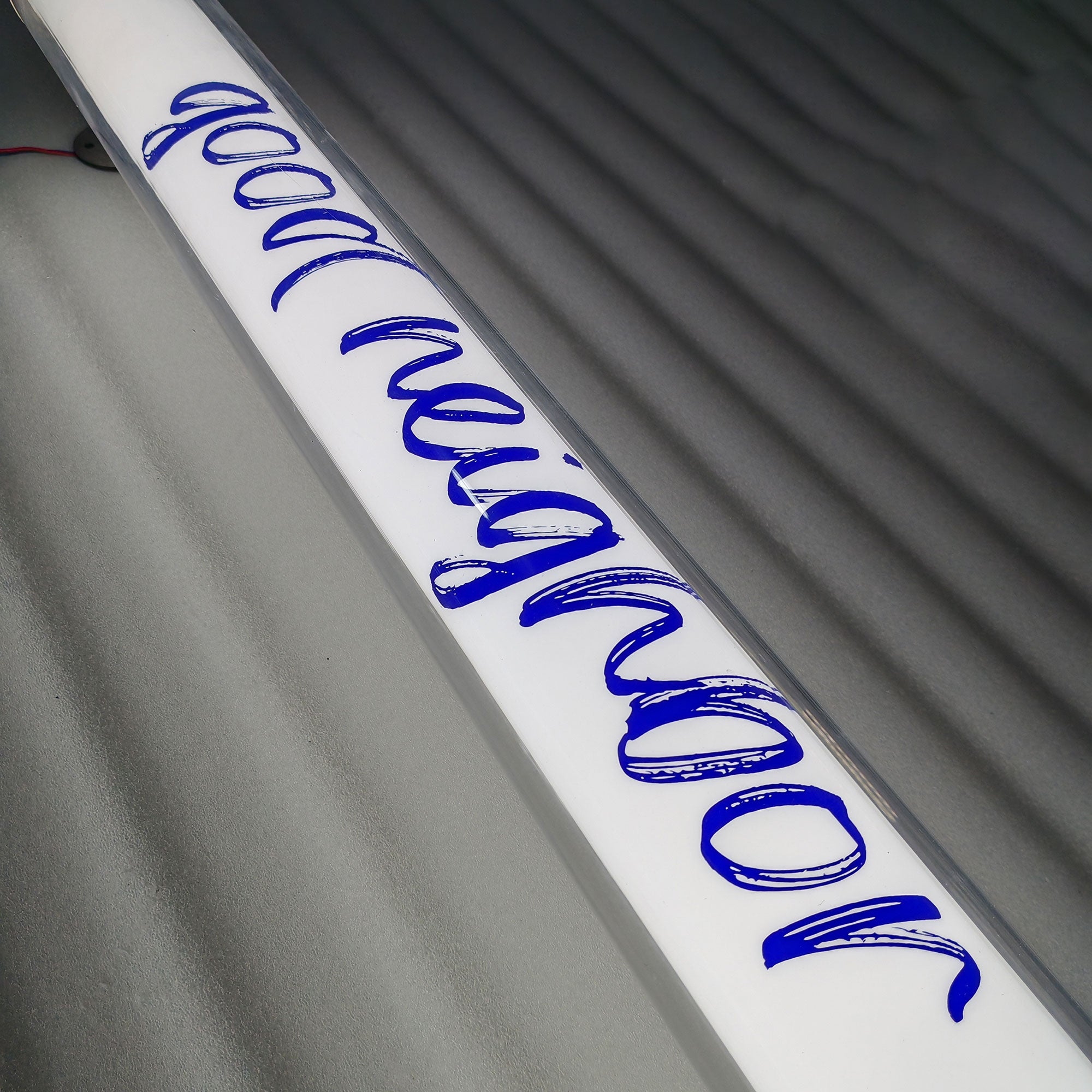 Custom Door Front Sign LED Round Tube Lightbox Waterproof Outdoor Acrylic Lightbox Sign Shop Led Full-Lit Restaurant Sign