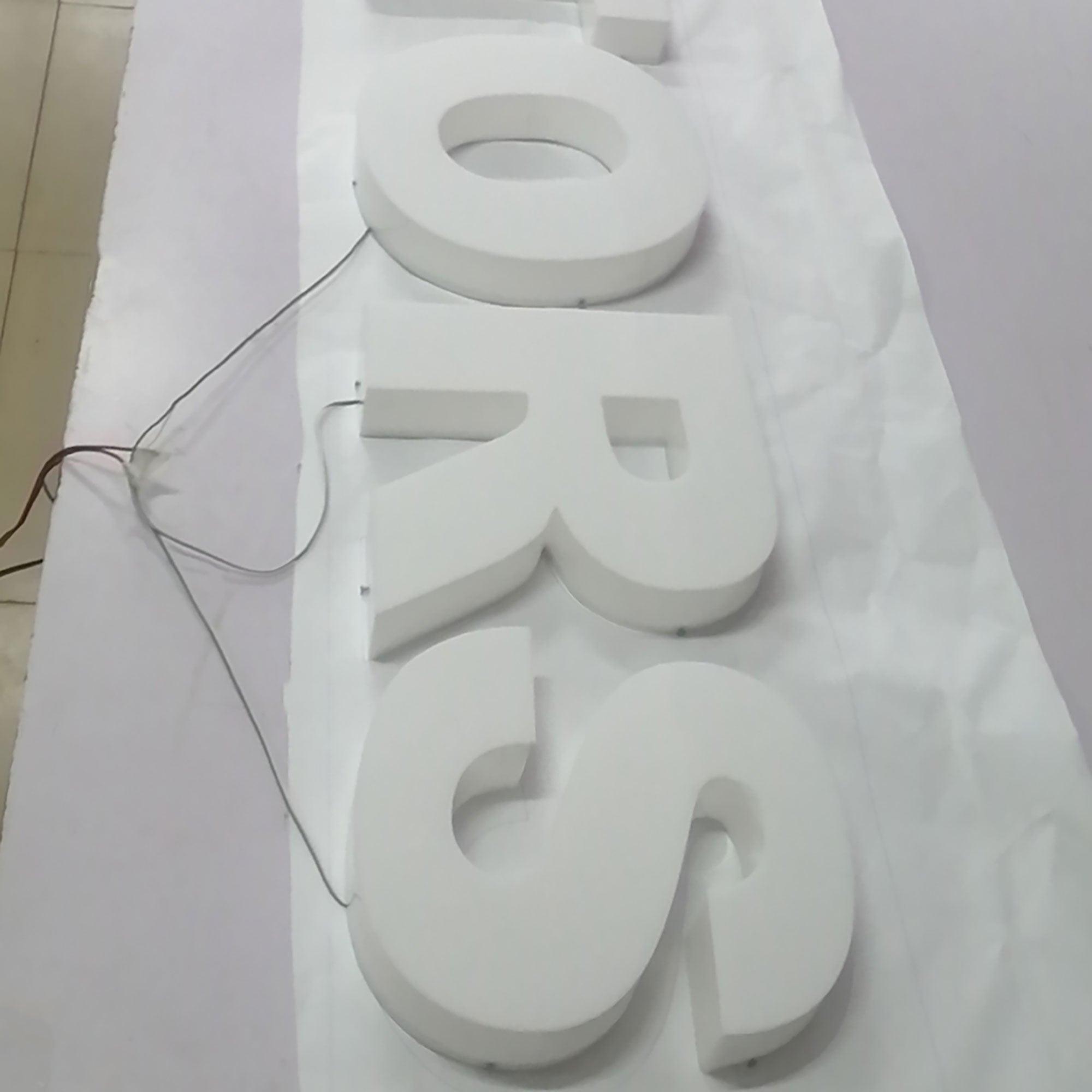 Outdoor Custom Size Company Logo 3D Light Up Full Acrylic Sign Shopfront Led Channel Letters