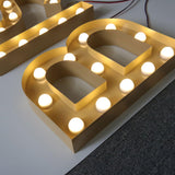 Custom 4ft stainless steel marquee letters led bulbs large size outdoor light up sign letters