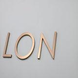 Flat cut solid stainless steel letters for wall decoration indoor and outdoor advertising logo business signage