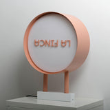 Custom waterproof outdoor round shape light box double sided lighting acrylic light box for store