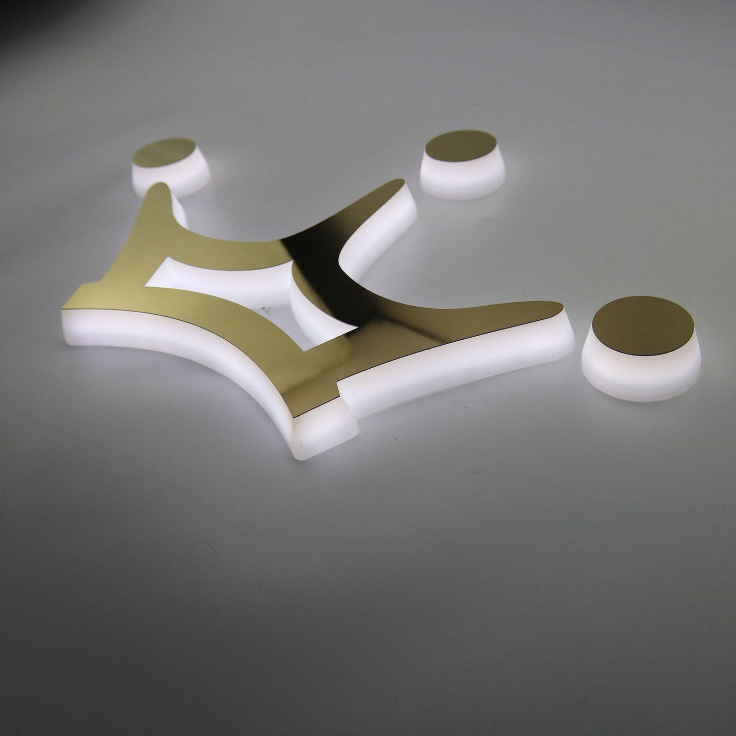 Acrylic Edge Luminous Logo Signages Indoor Side Lit Custom Business Office Channel Letter Sign