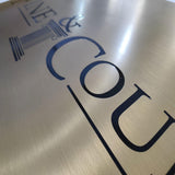 Custom Acceptable Outdoor Decorative Metal Logo Engraved Plate Etched Commercial Brass Plaque Sign