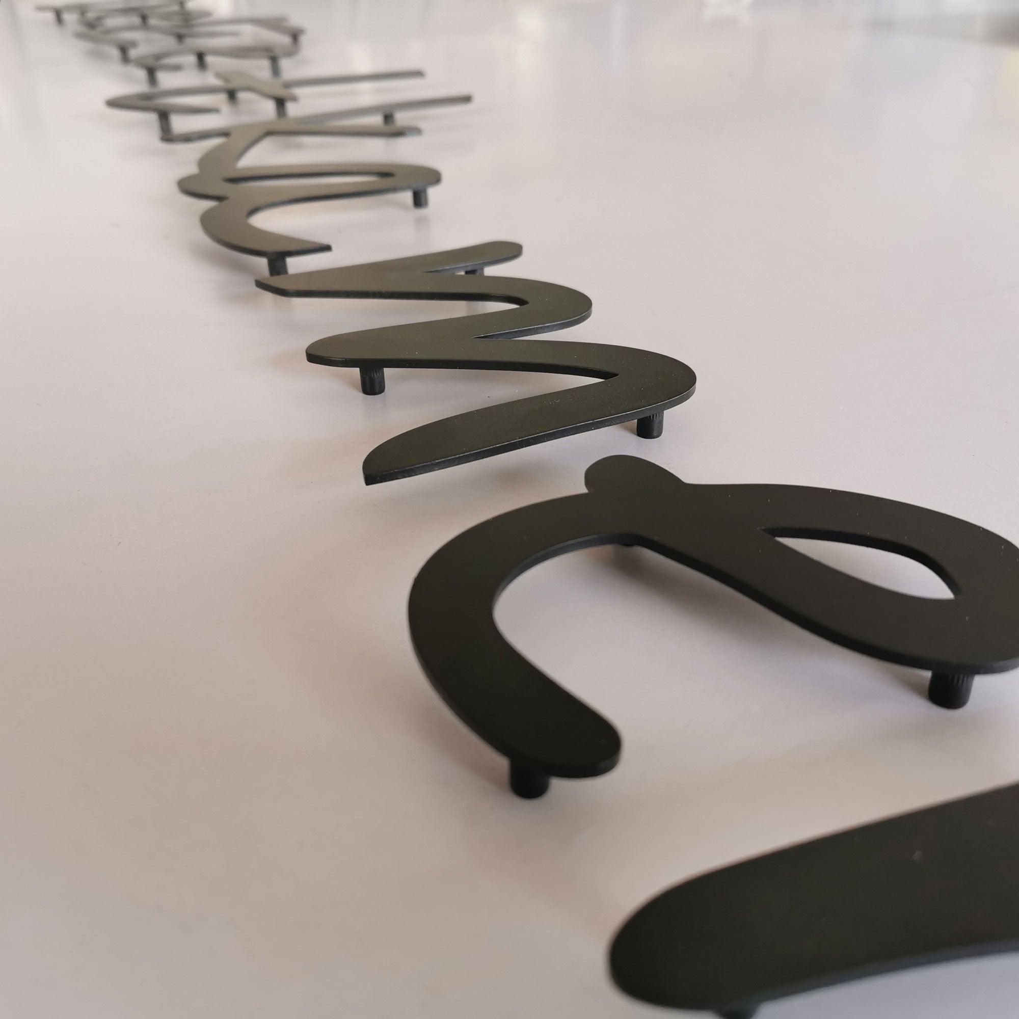 Customized Lettering Indoor Company Home Wall Decoration Logo Solid Laser Cut Metal Letters Sign