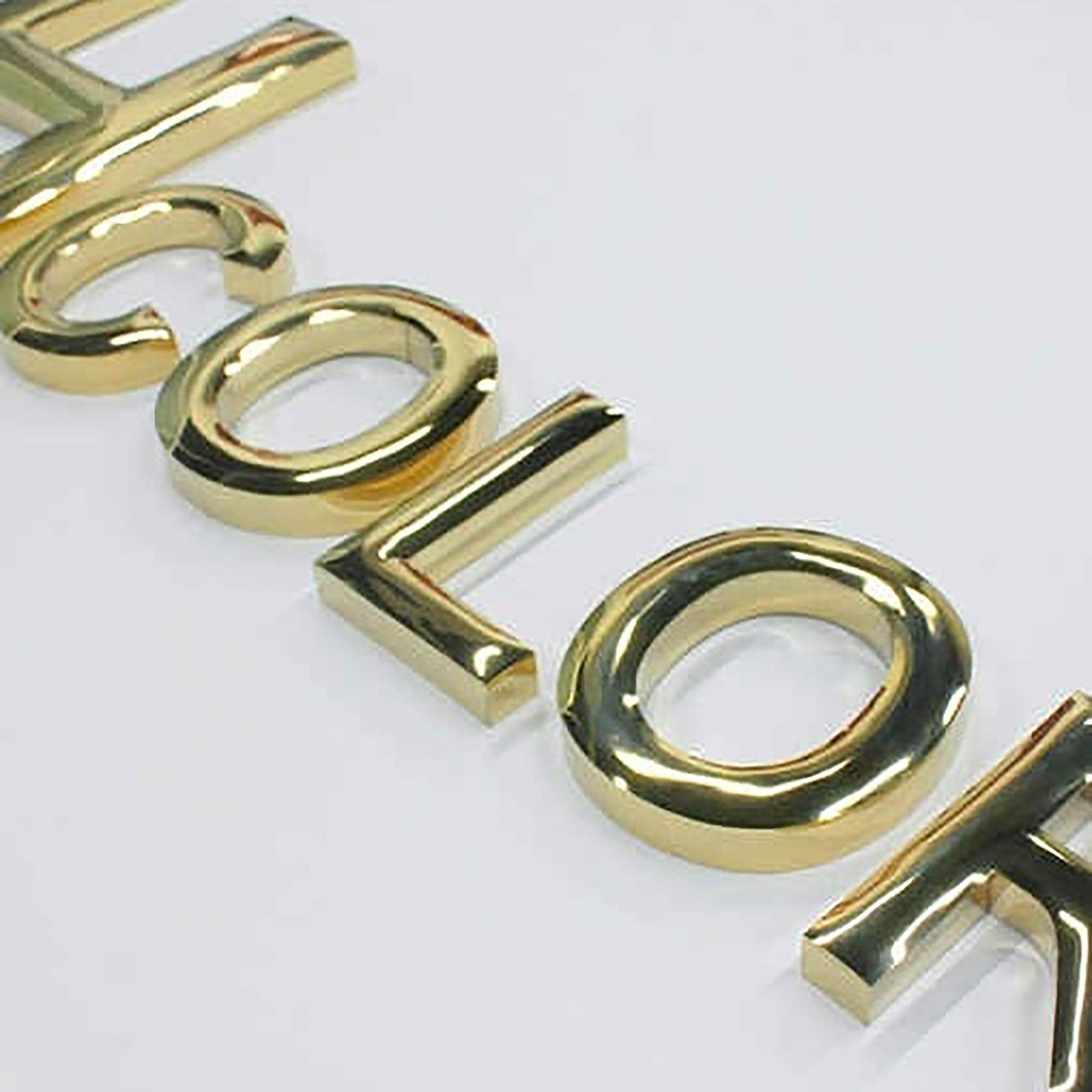 Manufacturer Custom 3D Stainless Steel Round Face Letters Sign Titanium Plating Interior Polished Wall Letter Logo Sign
