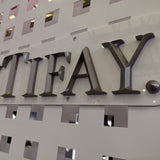 Indoor signs store 3D stainless steel letters bob illuminated letter signs beveled face finish