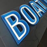 Frontlit 3D LED Faux Neon Signs Illuminated Acrylic Letters with Metal Channels Exterior Signs